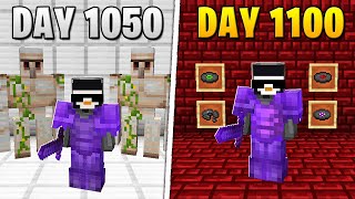 I Survived 1100 Days in HARDCORE Minecraft [upl. by Aynatal]