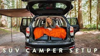 My SUV Camping Setup  Solar Power Cooking amp Accessories [upl. by Ieluuk516]