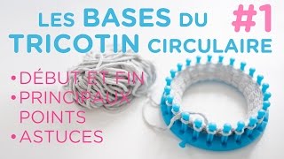 Les bases du tricotin géant  partie 1 [upl. by Ainel]