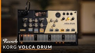 Korg Volca Drum Digital Percussion Synthesizer  Reverb Demo Video [upl. by Agnella]