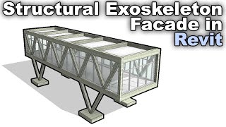 Structural Exoskeleton Facade in Revit Tutorial [upl. by Stefania]