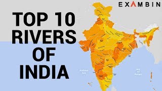 Top 10 Rivers of India  Longest rivers of India with Origin and End [upl. by Rodama]