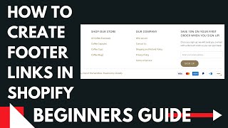 How to Setup Footer in Shopify  Shopify Beginners Tutorial 2020 [upl. by Aufa35]