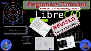 LibreCAD Beginners Tutorial UPDATED 2022 [upl. by Peggir872]