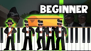 Coffin Dance  Very EASY Piano tutorial [upl. by Lorre]