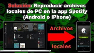 Solución Reproducir archivos locales de PC en app Spotify Android o iPhone [upl. by Rollecnahc]