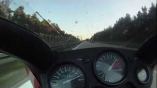 CBR600F 15min TopspeedRun 278kmh [upl. by Enaitsirk360]