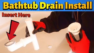 Bathtub Drain Installation  Step By Step Instructions [upl. by Dusza]