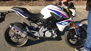 BMW G 310 R Sound Stock VS Yoshimura R77 Race Series Full System [upl. by Ellene864]