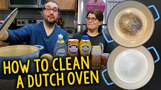 How To Clean A Dutch Oven Our Results After Testing 3 Different Methods [upl. by Emorej]