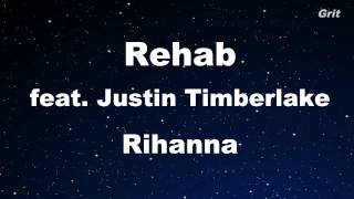 Rehab ft Justin Timberlake  Rihanna Karaoke 【No Guide Melody】 Instrumental [upl. by Eintrok]