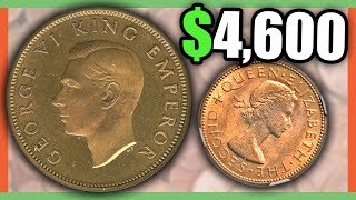 VERY RARE NEW ZEALAND COINS WORTH BIG MONEY  RARE FOREIGN COINS [upl. by Denney]