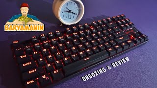 Redragon Kumara K5522 TKL Black Mechanical Keyboard Single Color LED  Red [upl. by Attiuqahs]