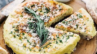 Italian Herb Potato amp Onion Frittata Recipe with Pancetta Bacon [upl. by Isa]