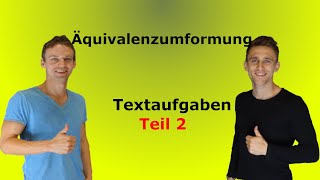 Äquivalenzumformung  Textaufgaben Teil 2  Lösungen [upl. by Garry]