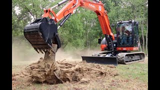 853 LARGEST most POWERFUL Kubota Excavator KX 080 4 [upl. by Asilem]