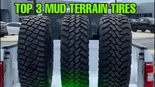 Top 3 BEST Mud Terrain Tires Review amp Comparison [upl. by Daitzman889]