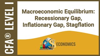 CFA® Level I Economics  Macroeconomic Equilibrium Recessionary Gap Inflationary Gap Stagflation [upl. by Dnana]