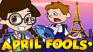 The History of April Fools amp Pranks  Nikkis Wiki  Wiki for Kids at Cool School [upl. by Htiekram]