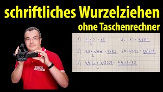 schriftliches Wurzelziehen ohne Taschenrechner  Lehrerschmidt [upl. by Eiddam974]