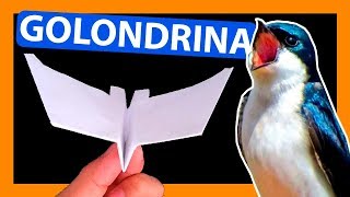 Como hacer un AVION DE PAPEL GOLONDRINA fácil y que vuele mucho [upl. by Oira649]