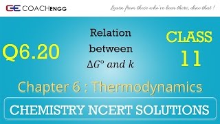 Thermodynamics Q620 Chapter 6 Class 11 CHEMISTRY NCERT Solutions [upl. by Delinda923]