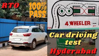 RTO  Car Driving licence Test  Track  Hyderabad  Full video [upl. by Eserehs162]