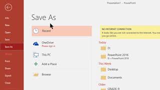 How to Save File in PowerPoint [upl. by Aicaca]