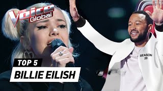 The best BILLIE EILISH Blind Auditions on The Voice [upl. by Mathi]