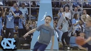 UNC Ball Boy Hits 3 Halfcourt Shots In A Row [upl. by Julietta402]