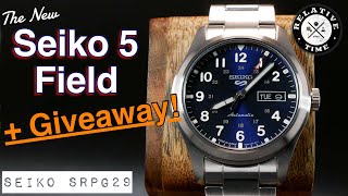 2021 The New Seiko 5 Field Review A Khaki Alternative  SRPG29 [upl. by Maillil793]