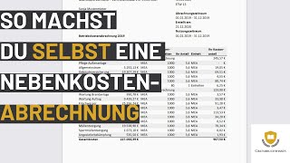 So erstellst du eine Nebenkostenabrechnung Excel Vorlage [upl. by Alrep252]