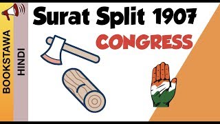 Surat Split 1907 of Indian National Congress  Modern History UPSC [upl. by Siulegroj]