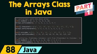 The Arrays Class in Java Part 1 [upl. by Ykroc]