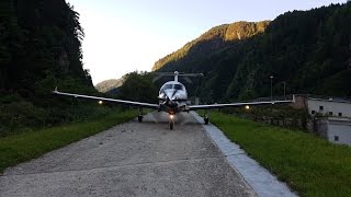 Pilatus PC12 shortest takeoff Locher Airfield [upl. by Eriuqs161]