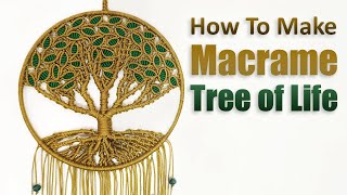 DIY Tutorial l How to Make Macrame Tree of Life [upl. by Valley702]