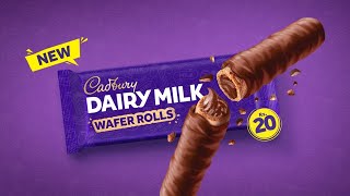 New Cadbury Dairy Milk Wafer Rolls Khud Try Karo💜 [upl. by Ainafets]