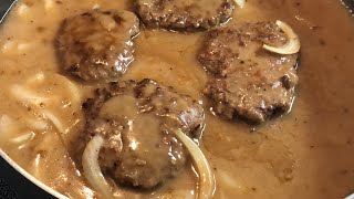 Hamburger Steak amp Gravy  Southern Sassy Mama [upl. by Livvie]