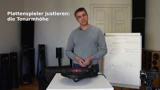 Plattenspieler justieren die Tonarmhöhe [upl. by Doro]