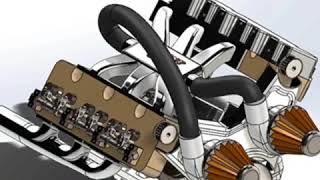 Solidwork v6 engine assembly animation [upl. by Herschel]