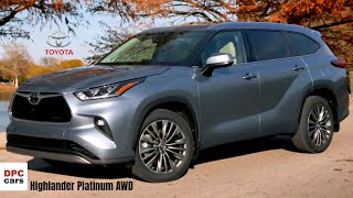 2021 Toyota Highlander Platinum AWD in Moon Dust Color [upl. by Pugh]