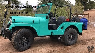 1965 Jeep CJ5 Restoration Full Video [upl. by Enalb315]