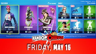 Fortnite TODAYS Item Shop MAY 15 NEW Glitter Blaster Wrap Redux Brite Bomber Stoneheart [upl. by Prouty]