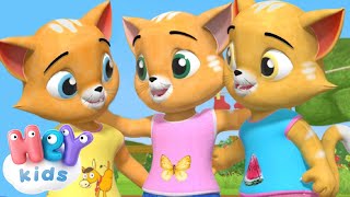 Trois petits chatons  Comptines pour bébé  HeyKids [upl. by Timus]