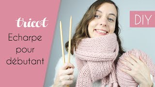 DIY Echarpe pour débutant au tricot avec cotes 1x1  Alice Gerfault [upl. by Annoyik]