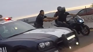 Police VS Motorcycle BUSTED By ANGRY COP Bike CAUGHT Running From The Cops Biker Gets ARRESTED Video [upl. by Dorolisa77]