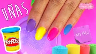 DIY  UÑAS Play Doh FUNCIONA DE VERDAD [upl. by Everick]