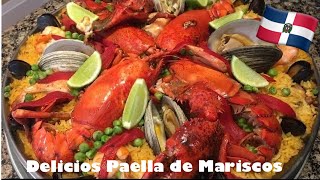 Receta de Paella de Mariscos estilo Dominicana [upl. by Oneal723]