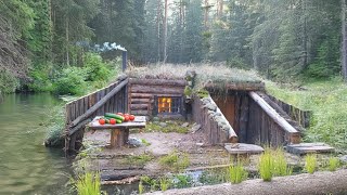 I spent a year building a Shelterdugout in the Wild Forest Start to Finish Solo Bushcraft [upl. by Thursby]