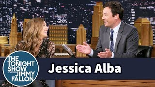 Jimmy Gives Jessica Alba His Version of an Escalator Pitch [upl. by Namilus187]